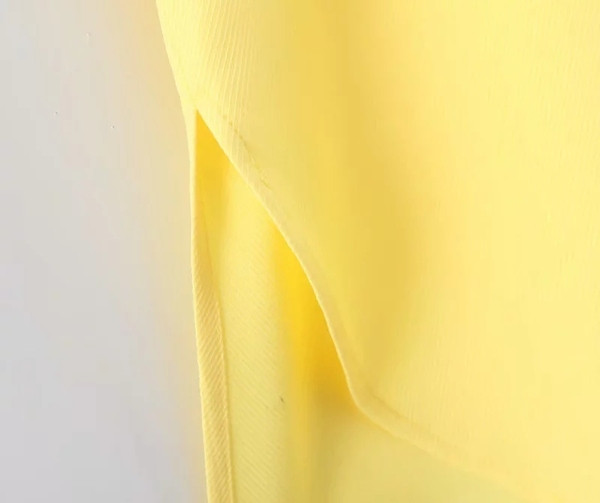 Rövid ujjú női ing sárga színben