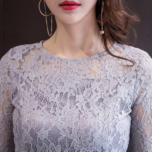 Set elegant de fusta si top din dantela de dama