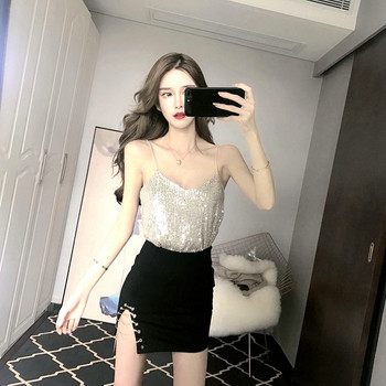 Fusta casual de dama cu talie inalta de culoare neagra