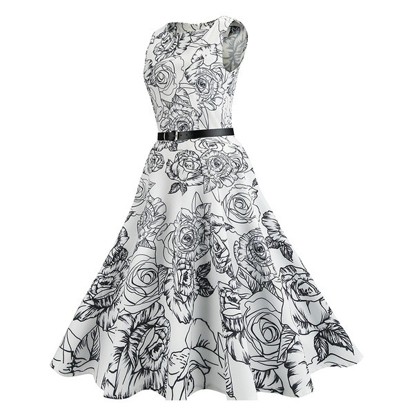 Fekete-fehér modern női ruha pántokkal