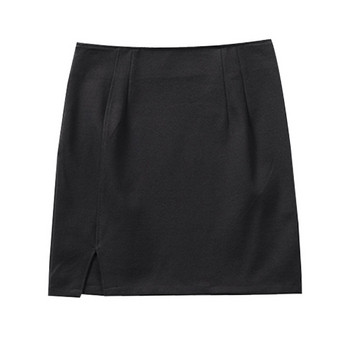 Modern női rövid szoknya két színben, hasítékkal