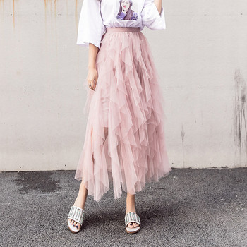 Női modern hosszú szoknya magas derékkal, négy színben