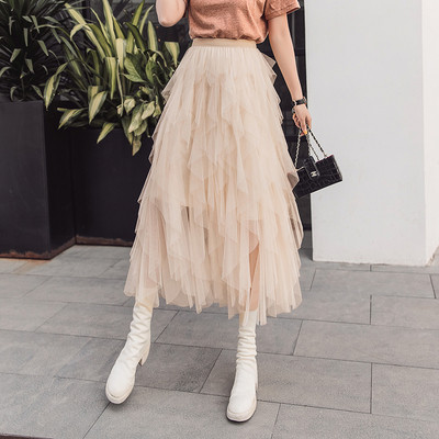 Női modern hosszú szoknya magas derékkal, négy színben