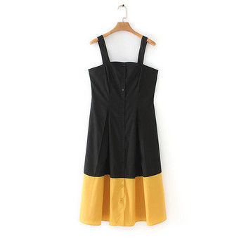 Rochie casual de dama cu bretele negre