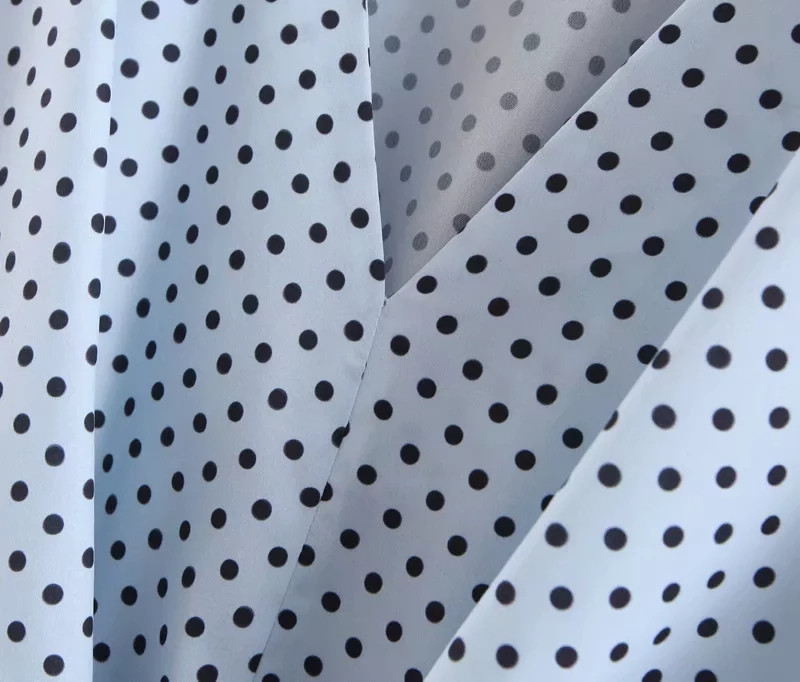 Női alkalmi pöttyös ruha kék színben