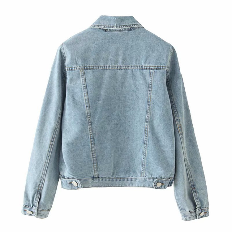 Női farmer dzseki gombokkal, kék színben