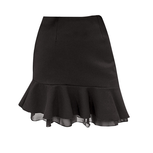 Fusta eleganta de dama de culoare neagra cu talie inalta