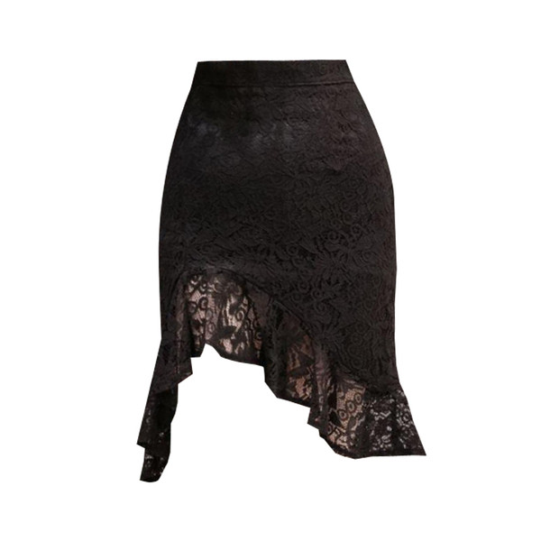 Stílusos női csipkeszoknya fehér és fekete színben