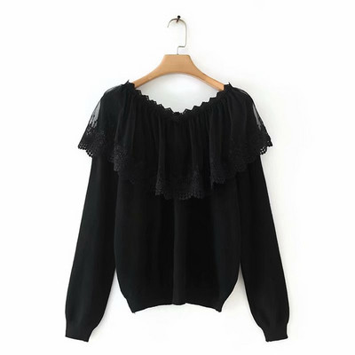 Csipke női pulóver három színben