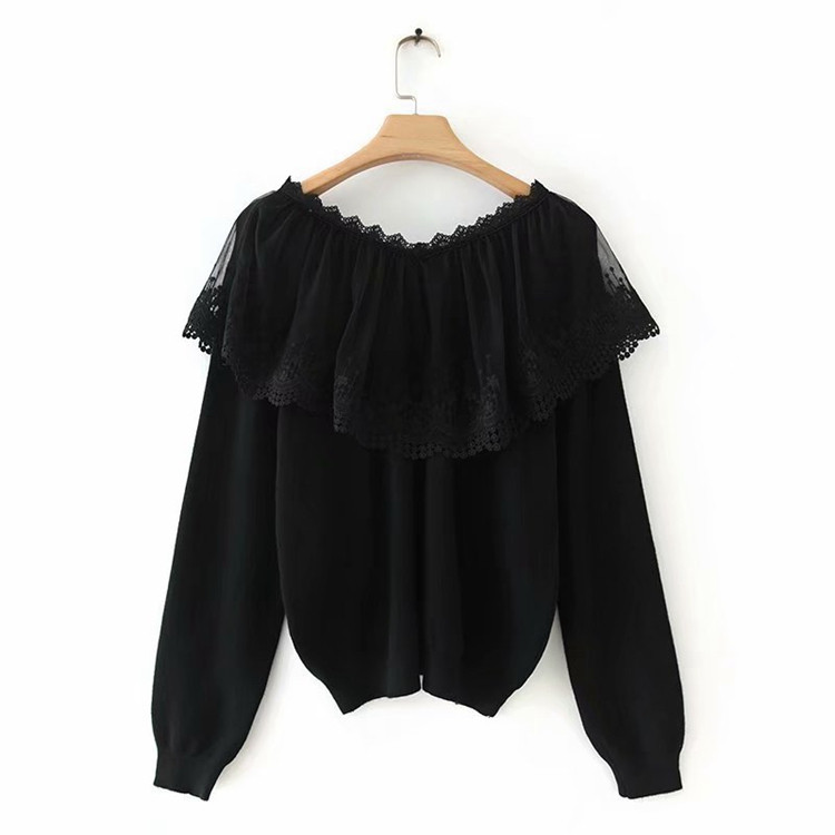 Csipke női pulóver három színben