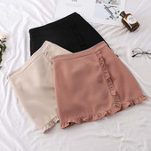 Fusta casual dama in trei culori cu talie inalta