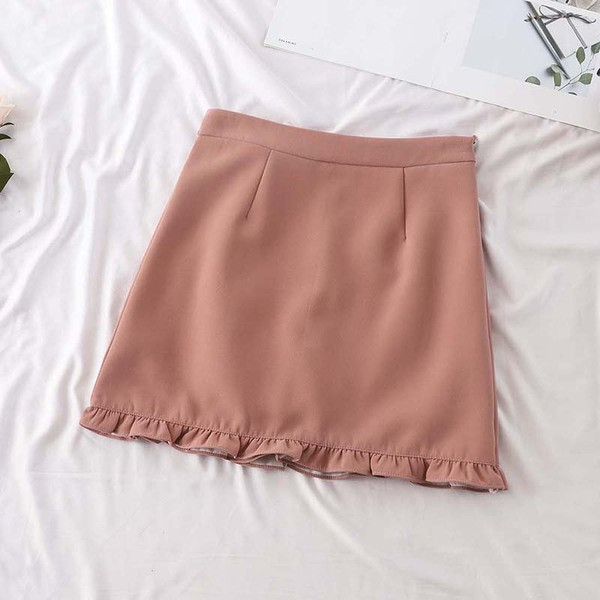 Fusta casual dama in trei culori cu talie inalta