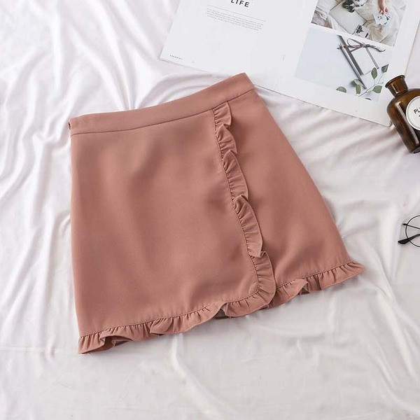 Fusta casual dama in trei culori cu talie inalta