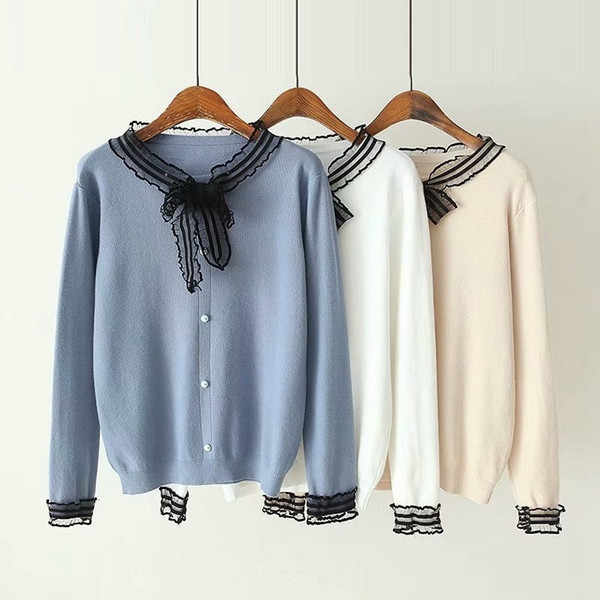 Elegáns kardigán csipkével, három színben