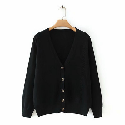 Vestă cu decolteu adânc cu nasturi în patru culori