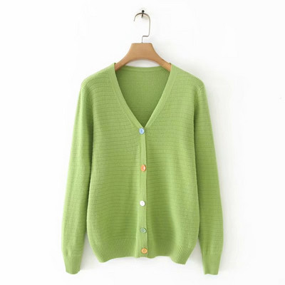 Női kardigán színes gombokkal, három színben