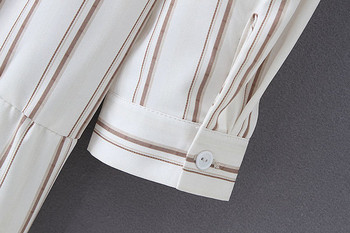 Női csíkos ruha - széles modell fehér színben