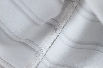 Női csíkos ruha - széles modell fehér színben