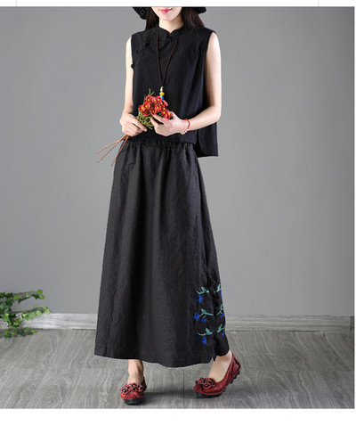 Női lezser hosszú szoknya két színben