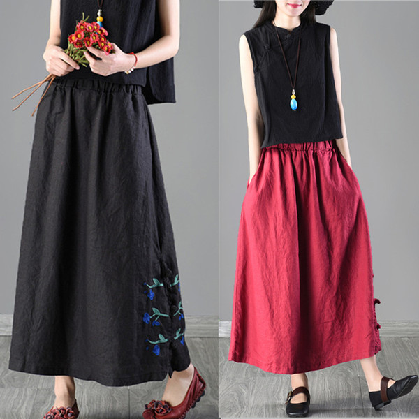 Női lezser hosszú szoknya két színben