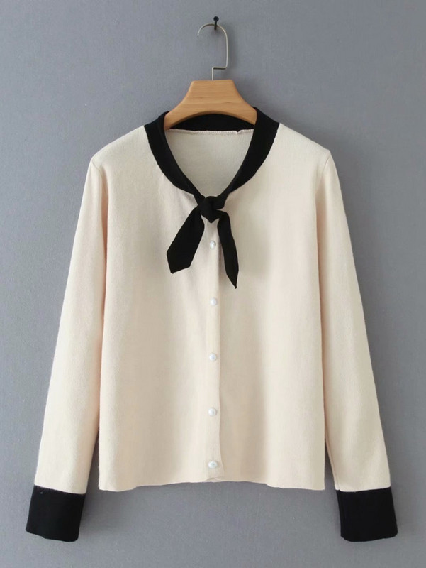 Set de cămașă și fustă pentru femei - tricotat subțire