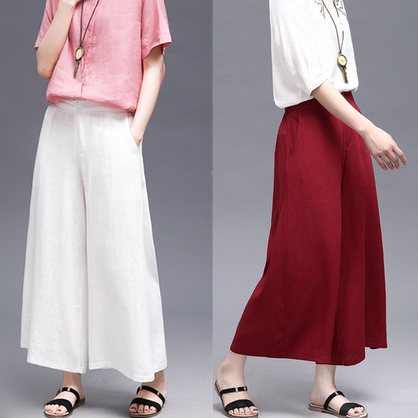 Pantaloni largi casual dama in mai multe culori