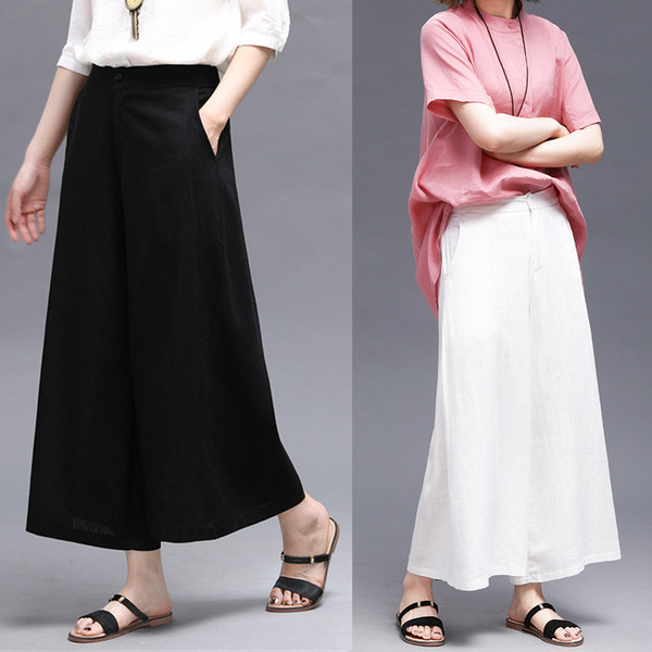 Pantaloni largi casual dama in mai multe culori