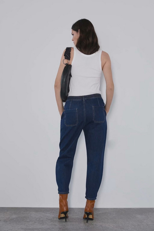 Női farmer sötétkék színben - egyenes modell