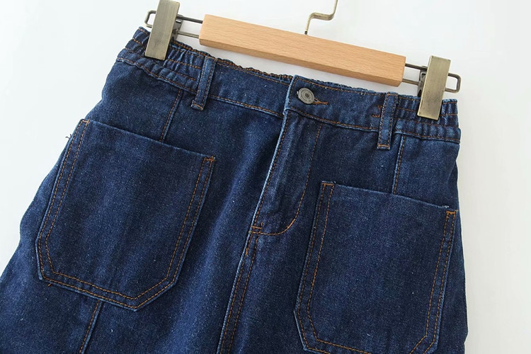 Női farmer sötétkék színben - egyenes modell