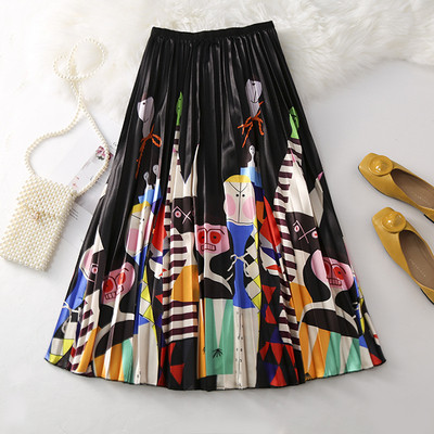 Stílusos női rakott szoknya három színben