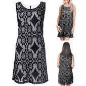 Rochie scurtă de damă modernă cu bretele largi de culoare neagră