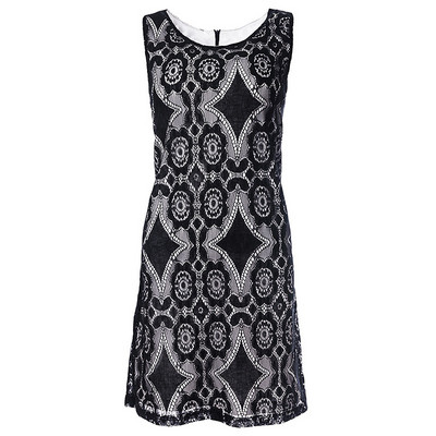 Rochie scurtă de damă modernă cu bretele largi de culoare neagră