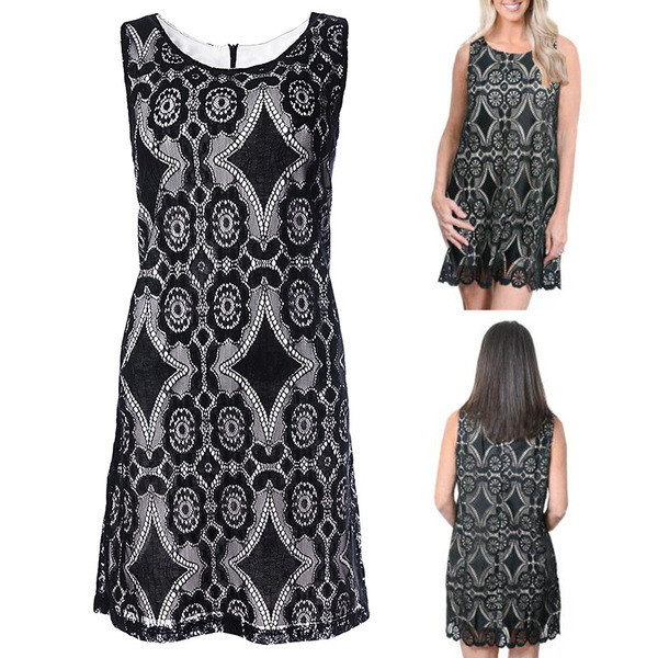 Rochie scurtă de damă modernă cu bretele largi de culoare neagră