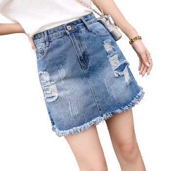 Női lezser rövid farmerszoknya