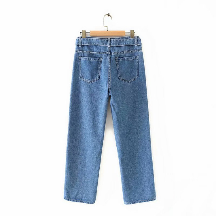 Női farmer egyenes modell övvel