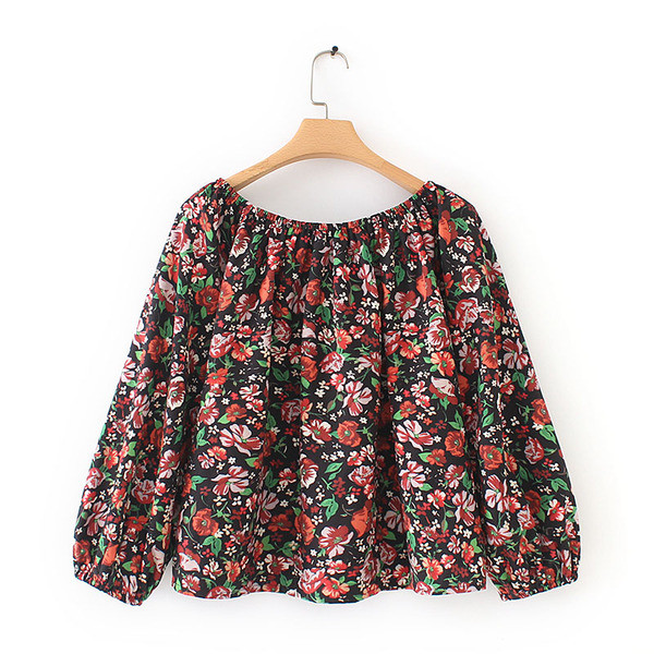 Virágmintás női blúz