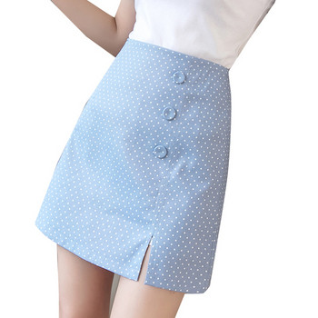 Fusta de dama scurta moderna cu buline in mai multe culori