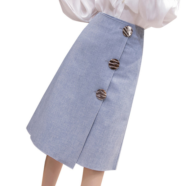 Fusta casual dama cu talie inalta in trei culori