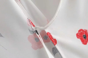 Rövid ujjú, mintás női ruha