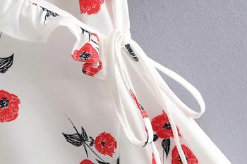 Rövid ujjú, mintás női ruha