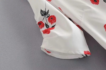 Rövid ujjú, mintás női ruha