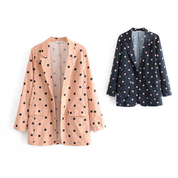 Geaca de dama cu buline in doua culori