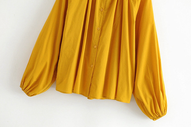 Női széles, hosszú ujjú ing sárga gumival