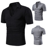 Modern férfi póló O-nyakú szürke és fekete színben