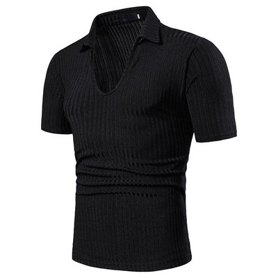 Modern férfi póló O-nyakú szürke és fekete színben