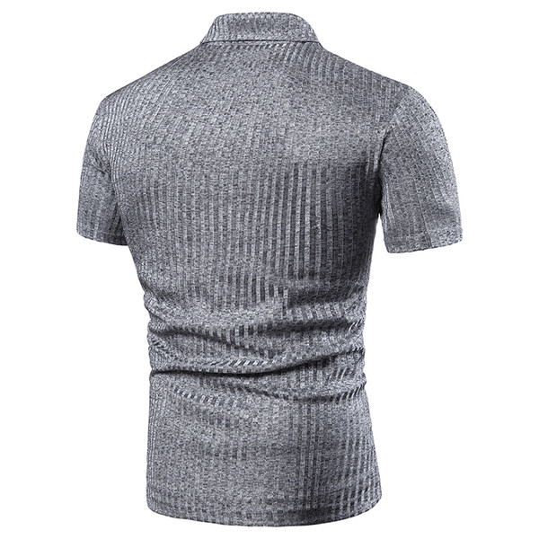 Modern férfi póló O-nyakú szürke és fekete színben