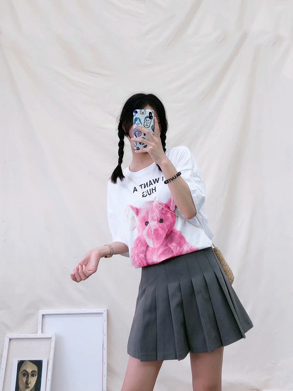 Tricou casual dama alb cu aplicatie