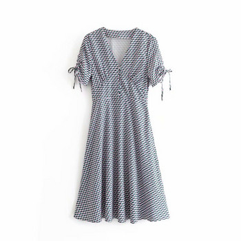 Hosszú, hétköznapi női ruha rövid ujjal