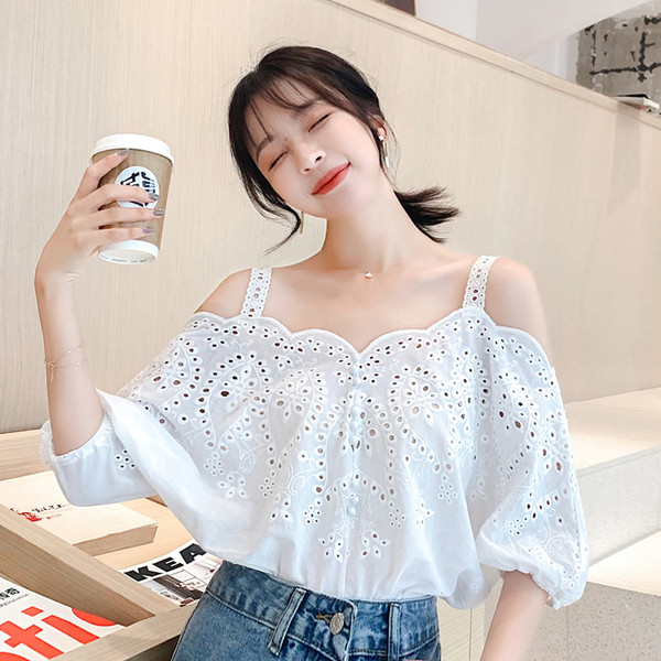 Bluză casual de damă cu mâneci căzute