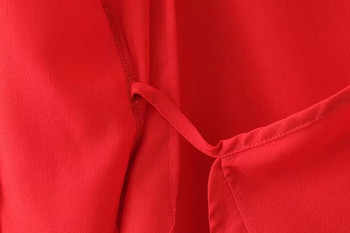 Vékony pántos női ruha piros színben